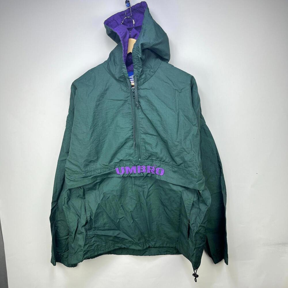 Vintage 90s Umbro Windbreaker Jacket Large Hooded Soccer